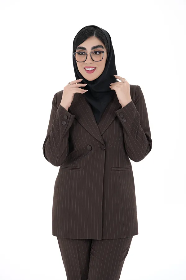 کت شلوار رسمی مدل لیان رنگ موکا کد 1032 - Image 4