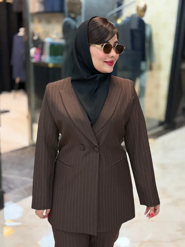کت شلوار رسمی مدل لیان رنگ موکا کد 1032 - Image 2